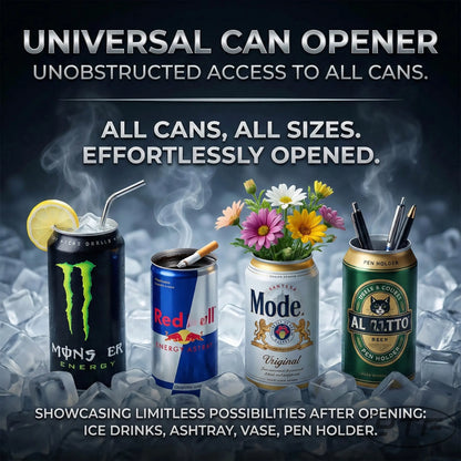 Now with Ergonomic Grip.Smooth Safe Edge Can Opener 2-In-1 Universal Beverage Can Opener | Enlarged Opening Built-In Bottle Opener Portable Kitchen Gadget for Soda Beer Cans Perfect Mother’S Day Gift