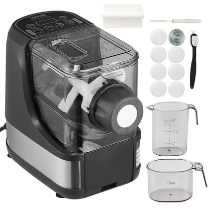 【Summerfinds】Vevor Electric Pasta Maker, 150W Automatic Noodle Maker Machine with 8 Pasta Shapes, 4 Intelligent Modes, 500G Flour Capacity Pasta Maker Machine with Measuring Cups, Cleaning Brush for Home Kitchen