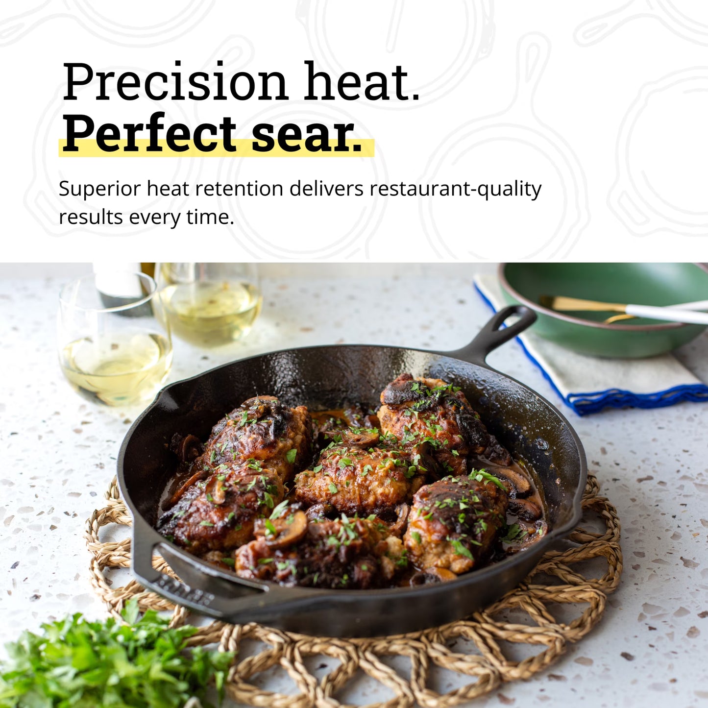 12" Seasoned Cast Iron Skillet