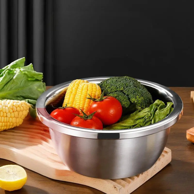 [Dealsforyoudays] Multifunctional Cutting Machine,3-In-1 Stainless Steel Multi-Functional Strainer Set, Includes Basin/Sieve/Cutter, Ideal for Washing Rice Fruits Vegetables Kitchen Essentials