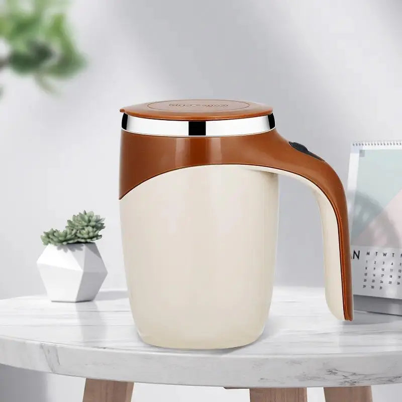 Automatic Magnetic Self Stirring Coffee Mug Rechargeable Stainless Steel Insulated Mixing Cup with Lid for Coffee Milk Tea Hot Chocolate and Protein Powder Christmas Gift