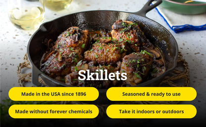 12" Seasoned Cast Iron Skillet