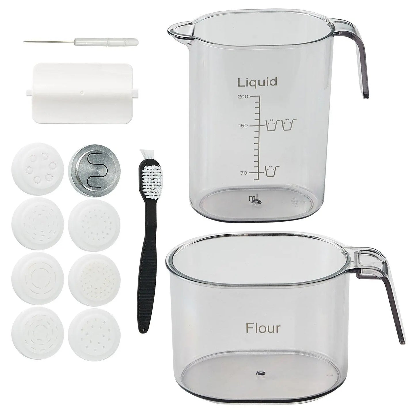 【Summerfinds】Vevor Electric Pasta Maker, 150W Automatic Noodle Maker Machine with 8 Pasta Shapes, 4 Intelligent Modes, 500G Flour Capacity Pasta Maker Machine with Measuring Cups, Cleaning Brush for Home Kitchen