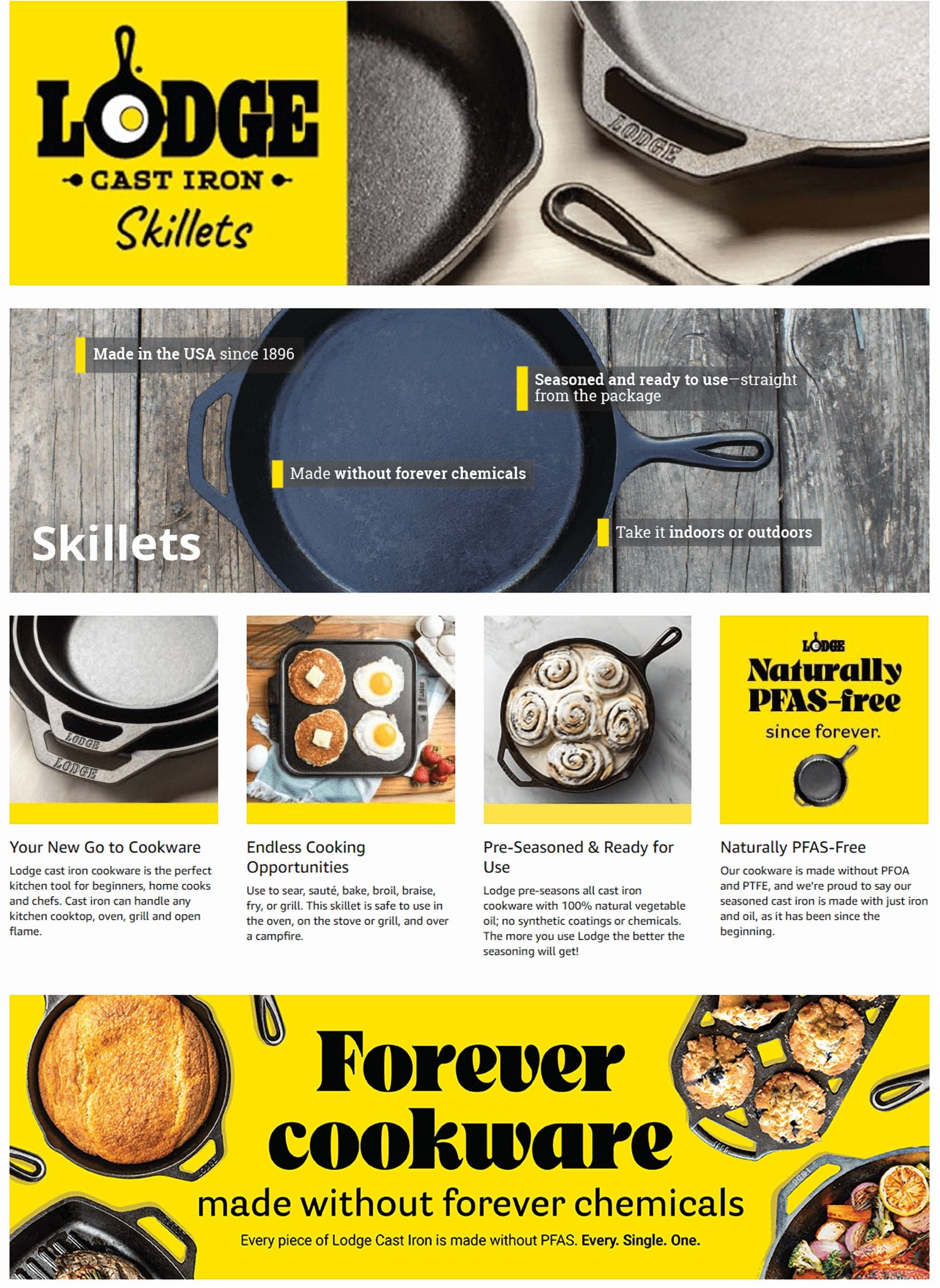 12" Seasoned Cast Iron Skillet