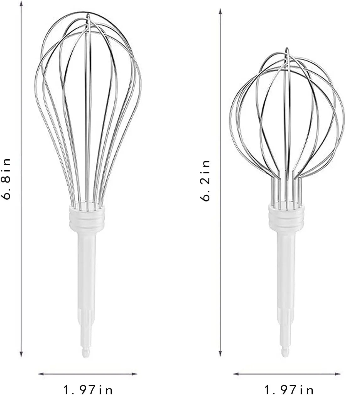 Electric Hand Mixer Whisk, 3 Speed USB Rechargeable Handheld Electric Egg Beater, Small Lightweight Portable Mixer with 2 Mixing Whisks for Milkshake, Cream, Cake, Baking, Coffee, Cooking and Kitchen Baking Tools