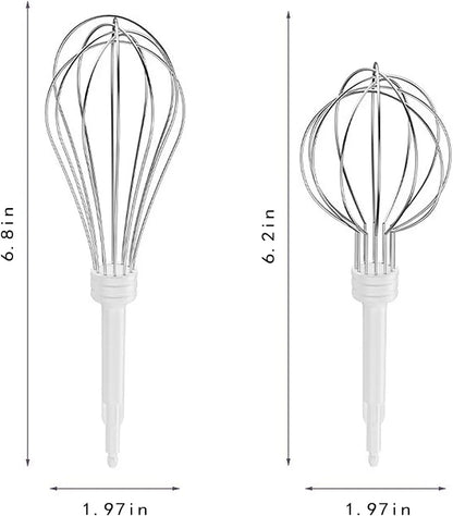 Electric Hand Mixer Whisk, 3 Speed USB Rechargeable Handheld Electric Egg Beater, Small Lightweight Portable Mixer with 2 Mixing Whisks for Milkshake, Cream, Cake, Baking, Coffee, Cooking and Kitchen Baking Tools